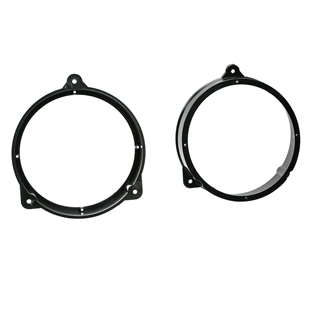 Sort højttalerramme til Fordør 165mm til CLK w208, designet til montering i bilens dørpanel.