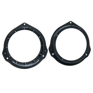 Højttalerramme i sort plast til diverse Mercedes modeller, diameter 165mm, til montering af bilhøjttalere.
