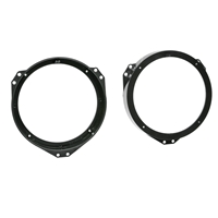 Sort højttalerramme til Opel diverse fordør med diameter på 165mm, designet til bilhøjttalere