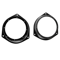 Sort højttalerramme i plastik til Opel bagdør 120mm, kompatibel med diverse modeller.