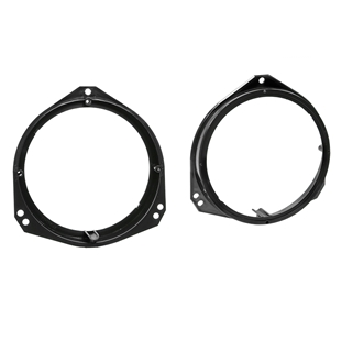 Højttalerramme til Opel diverse fordør 165mm i sort plast, sæt med to stk, til montering af bilhøjttalere.