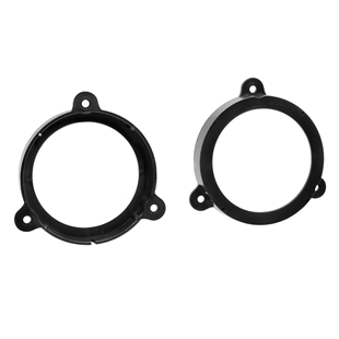 Sort højttalerramme til Megane III 2008-modeller i størrelsen 130mm, sæt med to rammer i plast