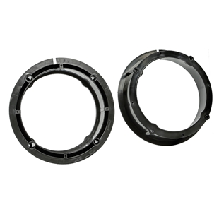 Sort højttalerramme til VW biler, egnet til for- og baglygter, diameter 165mm, i robust plastik.