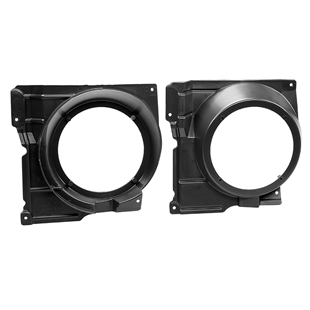 Sort højttalerramme til Volkswagen Polo 6n fordør med diameter på 165mm, designet til montering af bilhøjttalere.
