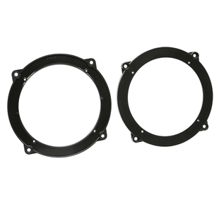 Sort højttalerramme til Audi A3 3-dørs bag dør, 165mm diameter, modelår 2003 og frem.