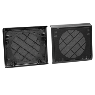 Højttalergrill til bagdør i sort plast til Volvo 850 model 1993-1996 med rund netindsats.