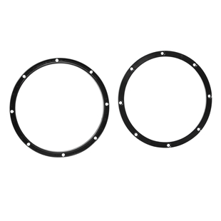 Spacer sæt bestående af to sorte ringe med 165mm diameter og 7mm dybde til montage og afstandsjustering