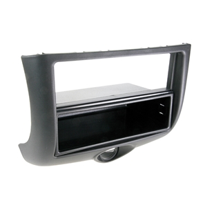 Sort radioramme 2-DIN model til Toyota Yaris 1999-2003 med opbevaringsrum.