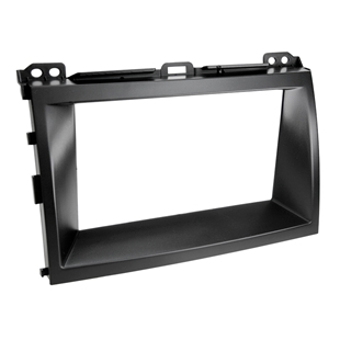 Sort 2-DIN radioramme til Toyota Land Cruiser fra 2007 og frem, passer til montering af bilradio.