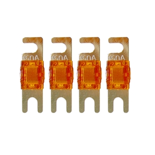 Fire orange ACV MINI anl sikringer på 40 ampere i pakke, velegnet til bil- og elektronikapplikationer