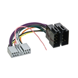 Isostik til Honda Civic og CR-V 2006 og nyere med flere farvede ledninger og sort og grå stik til bilradioinstallation.