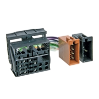 Isostik Audi/VW/Seat quadlock bilradio stik med ledninger til nem installation og tilslutning af lydsystem i biler