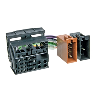 Isostik Audi/VW/Seat quadlock bilradio stik med ledninger til nem installation og tilslutning af lydsystem i biler