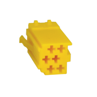 6 pin - hus til MINI-isostik gul