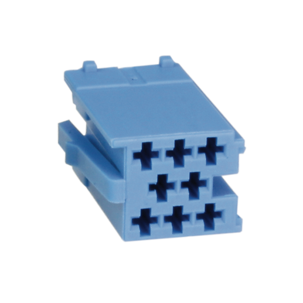 6 pin - hus til MINI-isostik blå