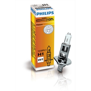 Philips H1 Vision 12v 55w p14,5s bilpære med øget lysstyrke og original emballage