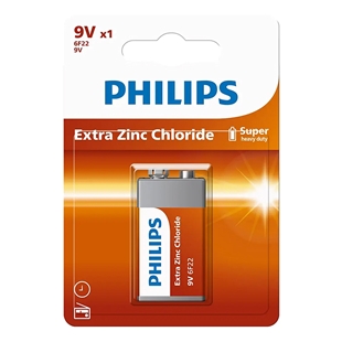Philips Longlife 9V Batteri 1 stk.