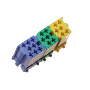 ACV MINI-iso monteringskit med farvede plaststik til elektrisk installation og tilslutning.