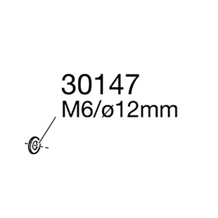 Thule planskive m6 ø12sort