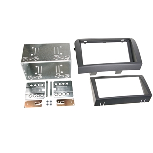 2-DIN kit til Fiat Croma 2005 og nyere i antrazit med metalbeslag og monteringsrammer