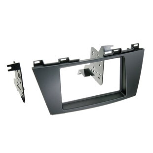 2-DIN installationskit til Mazda 5 model 2012 og nyere, sort bil-radio ramme med monteringsbeslag.