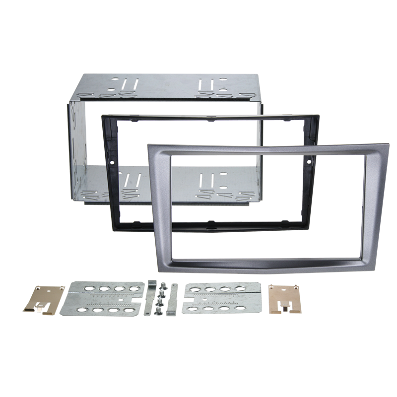 2-DIN radioramme Opel kul-metallic med midterknæk