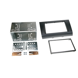 2-DIN installationskit til Swift Sport 2005-2010, sort, med metalramme og plastikrammer til montering af bilradio