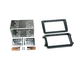 2-DIN kit div. VW sort rubbertouch