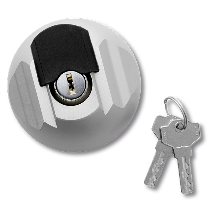 Disec75 varevognslås - Nøgleåbning - Sølv - 1 Stk.