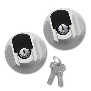 Disec75 varevognslås - Nøgle åbning - Sølv - 2 Stk.