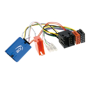 ACV ratstyring adapter til Renault bilradioer kompatibel med Blaupunkt, med ledninger og stik til installation