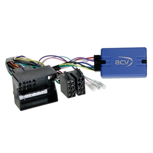 ACV ratstyring modul til Ford biler kompatibel med Alpine audio systemer, med kabler og stik.