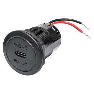 Dobbelt USB-C stik til påbygning 12/24V