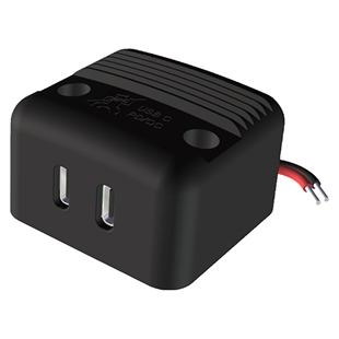 Dobbelt USB-C stik til påbygning 12/24V