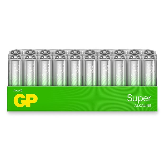 GP Super Alkaline AA batteri, 15A/LR6, 40-pak