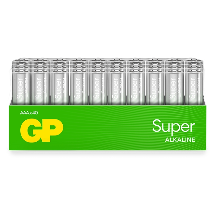 GP Super Alkaline AAA batteri, 24A/LR03, 40-pak