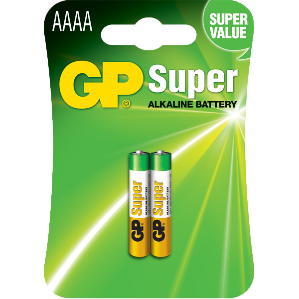 Gp 25a-u2 /lr61/aaaa batterier 2 stk.