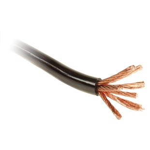 Sort ACV kabel 35mm2 med kobberledere og sort isolering, 25 meter lang