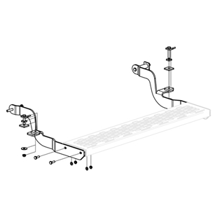 Beslag trinbræt bag - Crafter, MAN TGE m.PDC- 01.2017-
