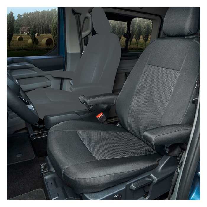 Sædeovertræk førerside 2xarmlæn Transit Custom,T7 2024-