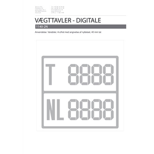 Digital vægttavler m/nytte last sølv