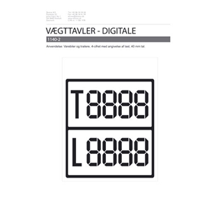 Digital vægttavle sort