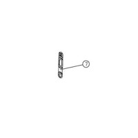 Detaljeret teknisk illustration af BuzzRack Gummistrop til cykelholder, viser ophængsdel nummer 7 i sort-hvid skematisk design
