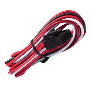 P1 power-kabel for dvs90 med flere farvede ledninger og sort stik, egnet til elektrisk tilslutning og strømforsyning.