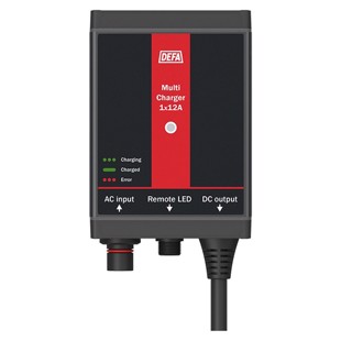 DEFA MultiCharger 1x12A w. remote plug