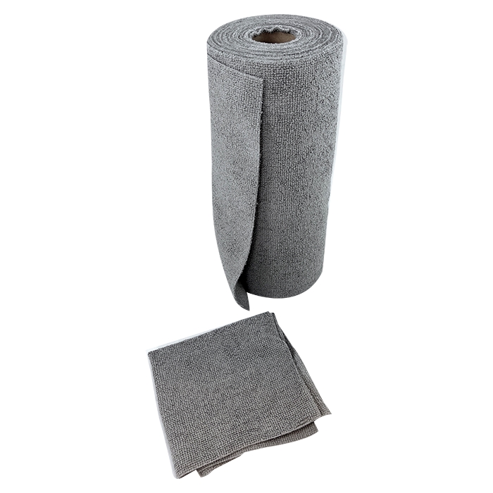 Mikrofiberklude på rulle, 30x30cm, 180gsm, 50 stk