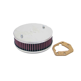 K&N filter 56-9355 rundt luftfilter med metalrist og medfølgende pakning til motorer.
