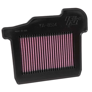 K&N luftfilter til Yamaha motorcykler, model YA-8514, med genanvendelig og vaskbar design.