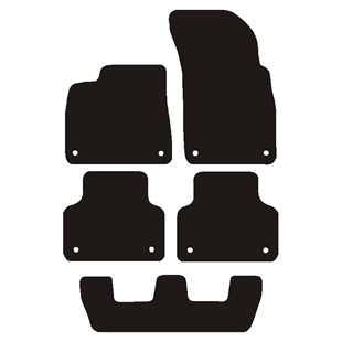 Velour måtter Audi Q7 2016- 5P