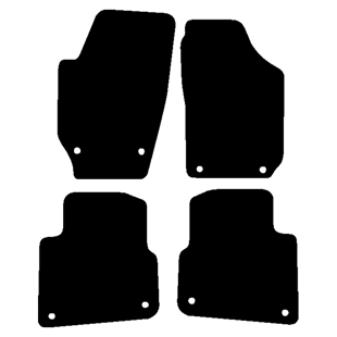 Velour måtter Skoda Roomster 2006-